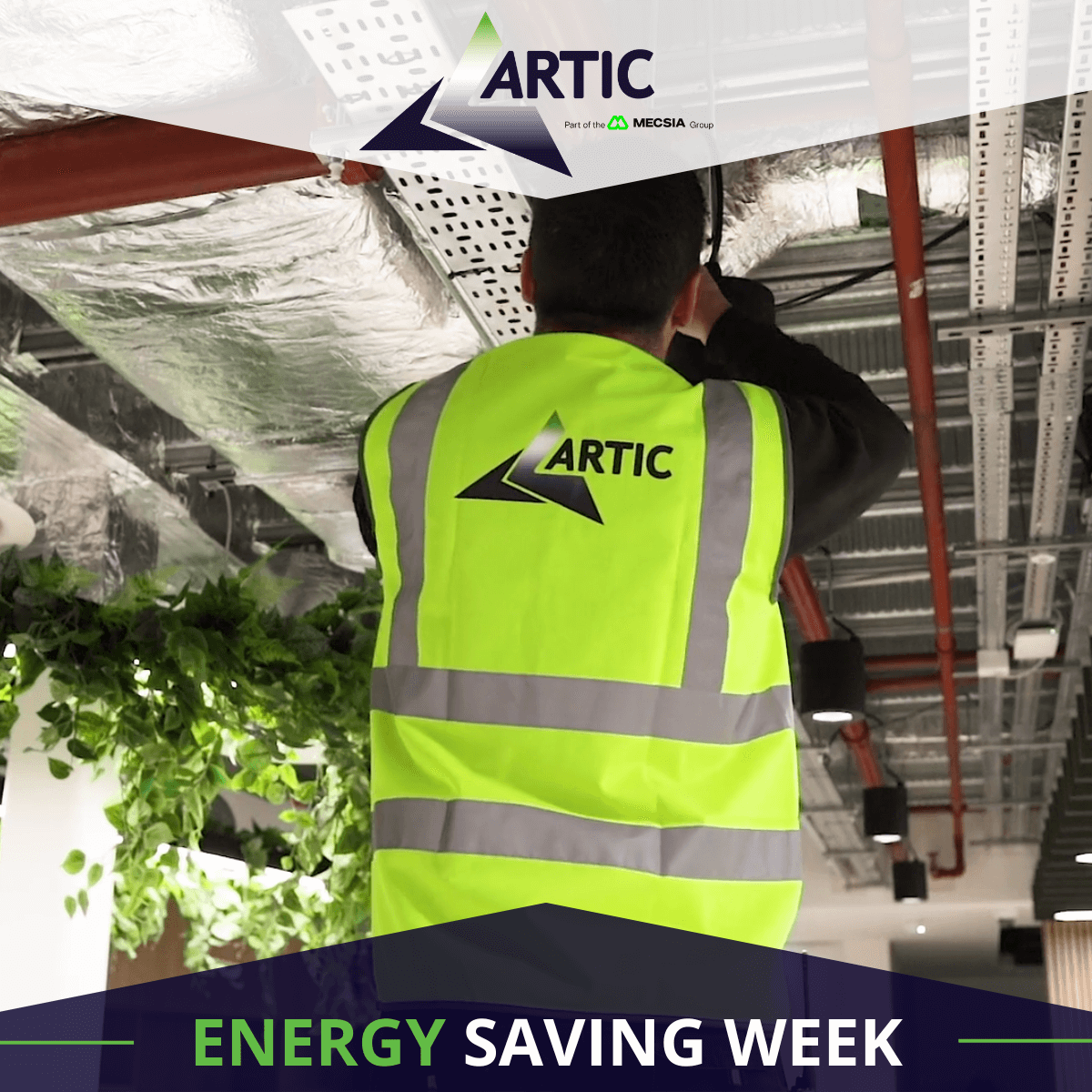 Energy Saving Week - Engineer Installing Energy Efficient M&E Solutions